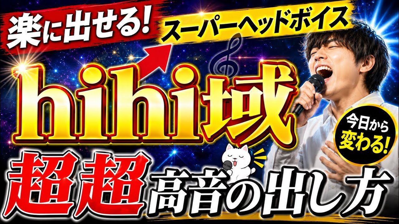 【ミックスボイスからスーパーヘッドボイス 楽に出せる】出し方練習法 超高音hihi域