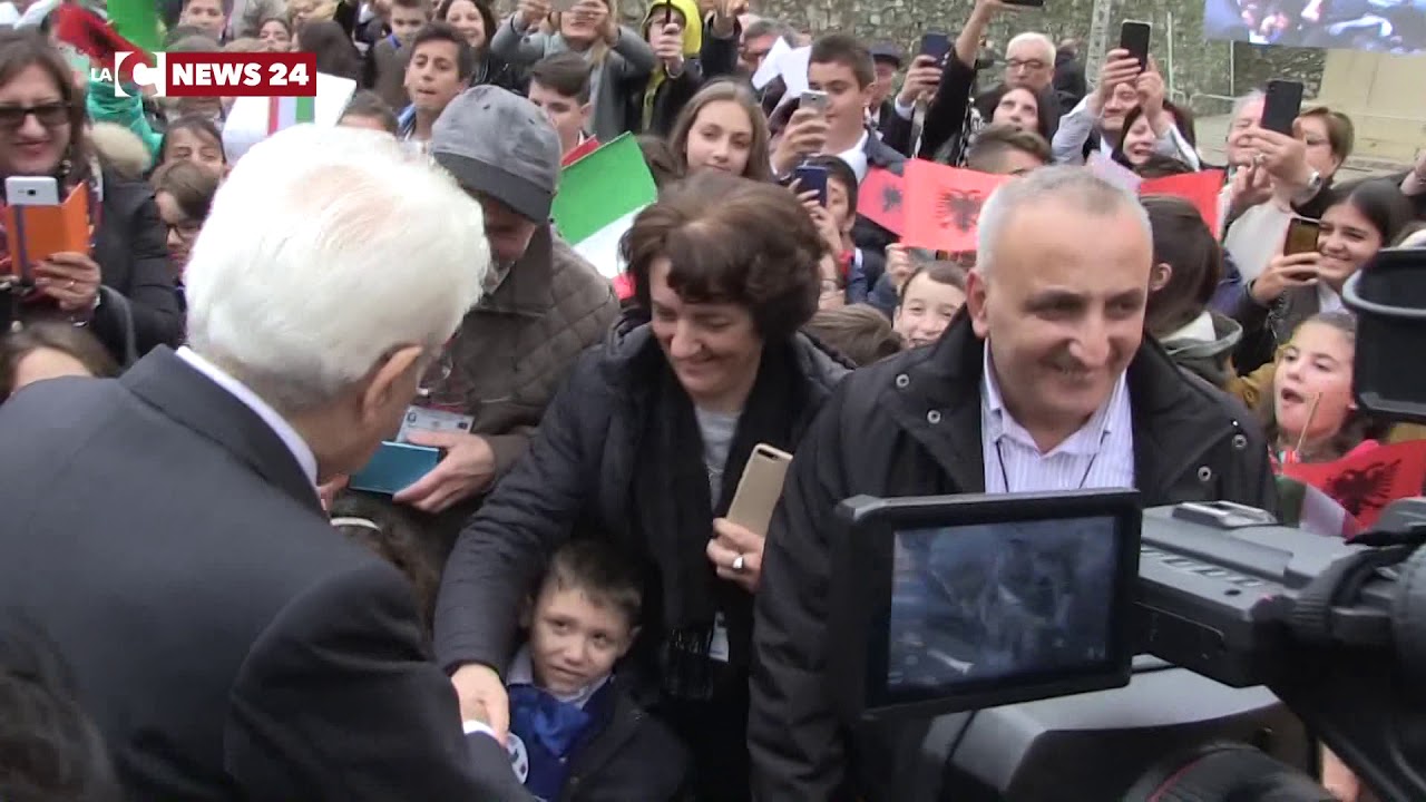 L'arrivo di Mattarella a San Demetrio Corone