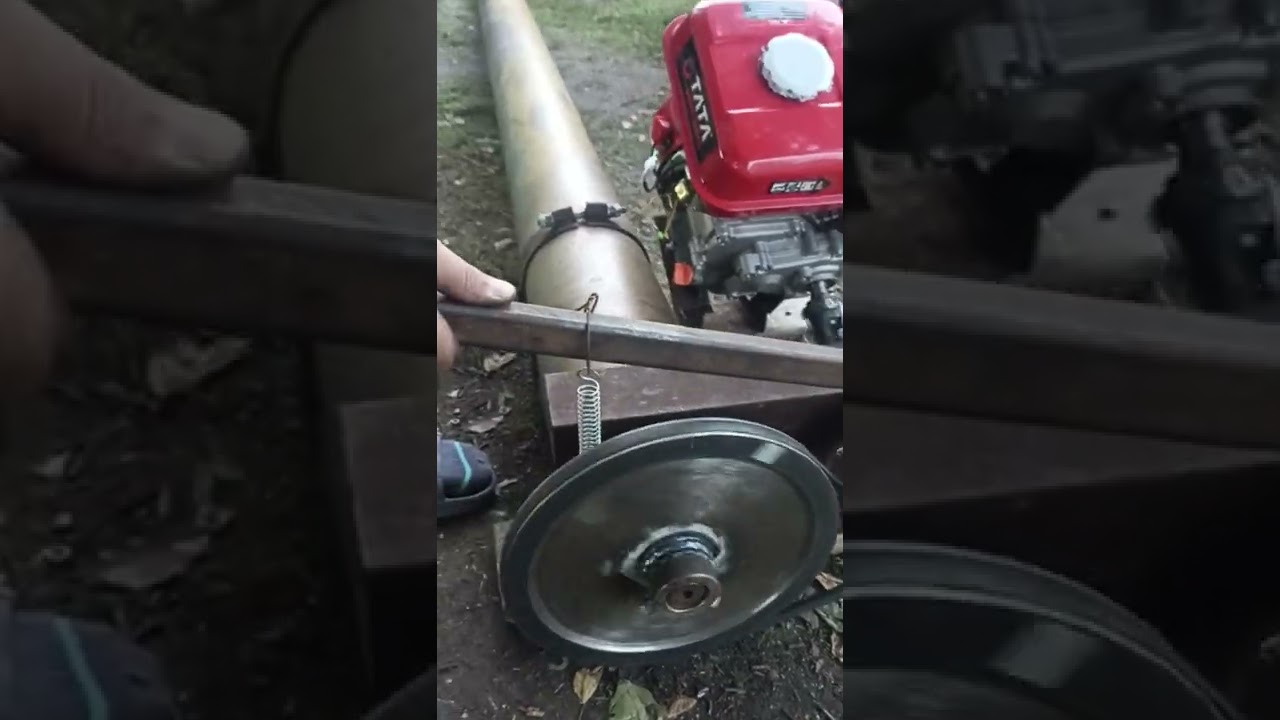шнек для зерна із бензиновим двигуном
