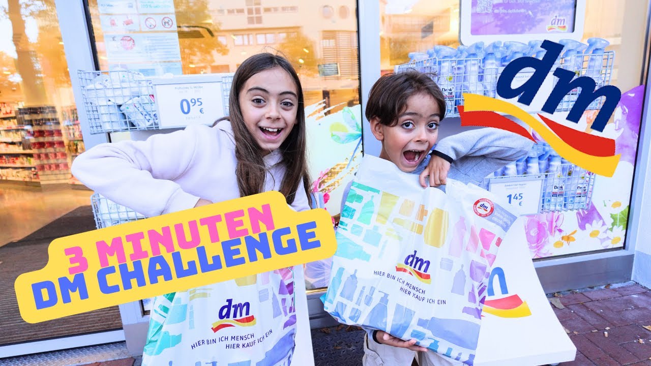 Carlos & Lamiya &uuml;bernehmen! 3-Minuten DM Shopping Challenge au&szlig;er Kontrolle! 🛒💸