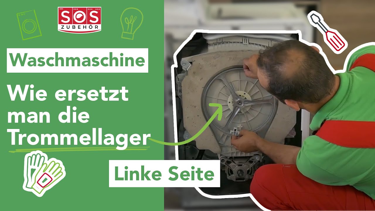 Wie ersetzt man die Trommellager einer Toplader-Waschmaschine (Folge)?