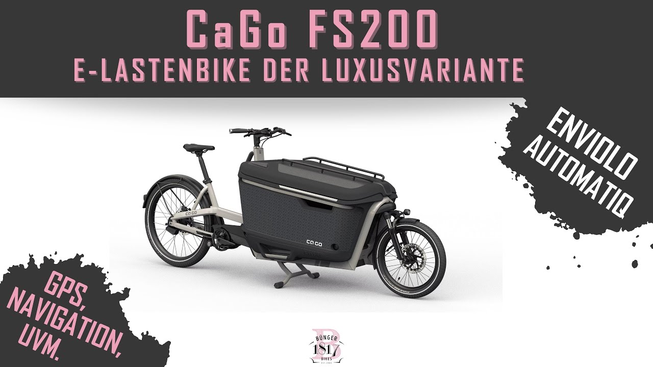 Ca Go FS200 Lastenrad - Die Luxusklasse der E-Lastenbikes | Enviolo Automatiq, uvm.