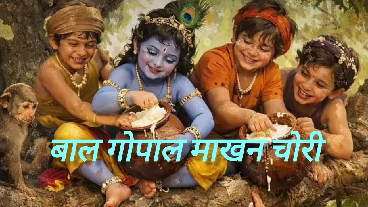 माखन चोर नंदलाला | बाल गोपाल की माखन लीला |#viral #song #krishna 