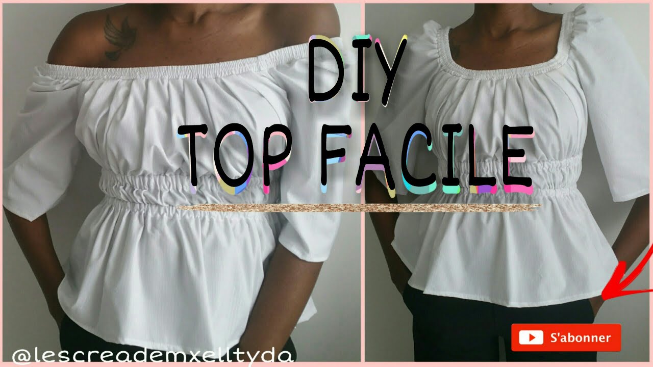 DIY TOP  COL BARDOT / COMMENT COUDRE UN TOP À COL BARDOT