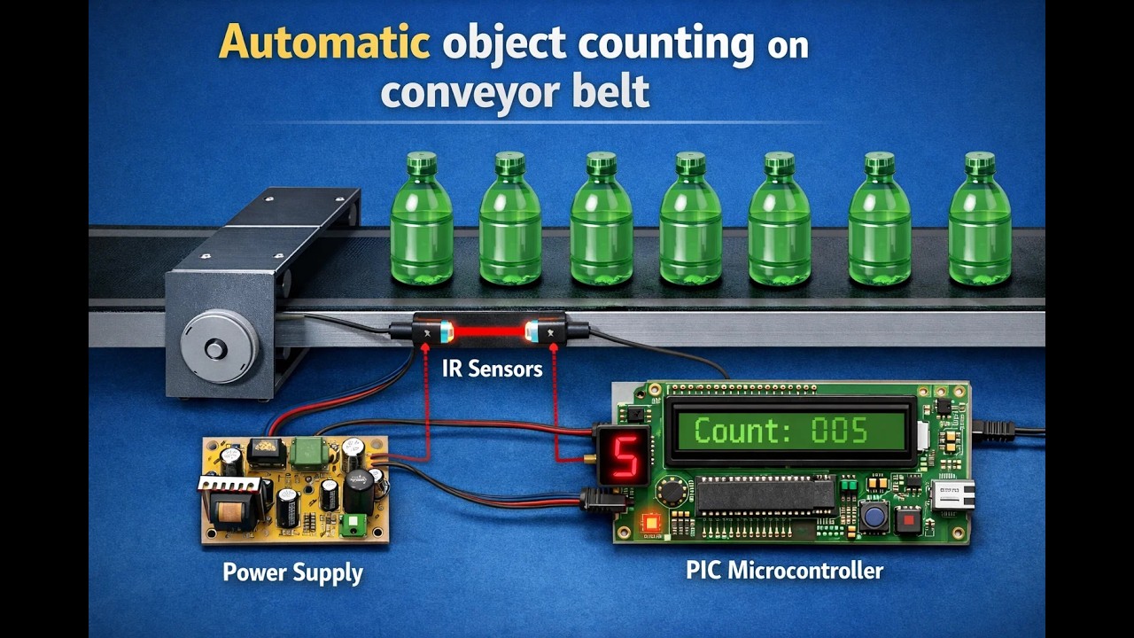 Automatic object counting on conveyor belt