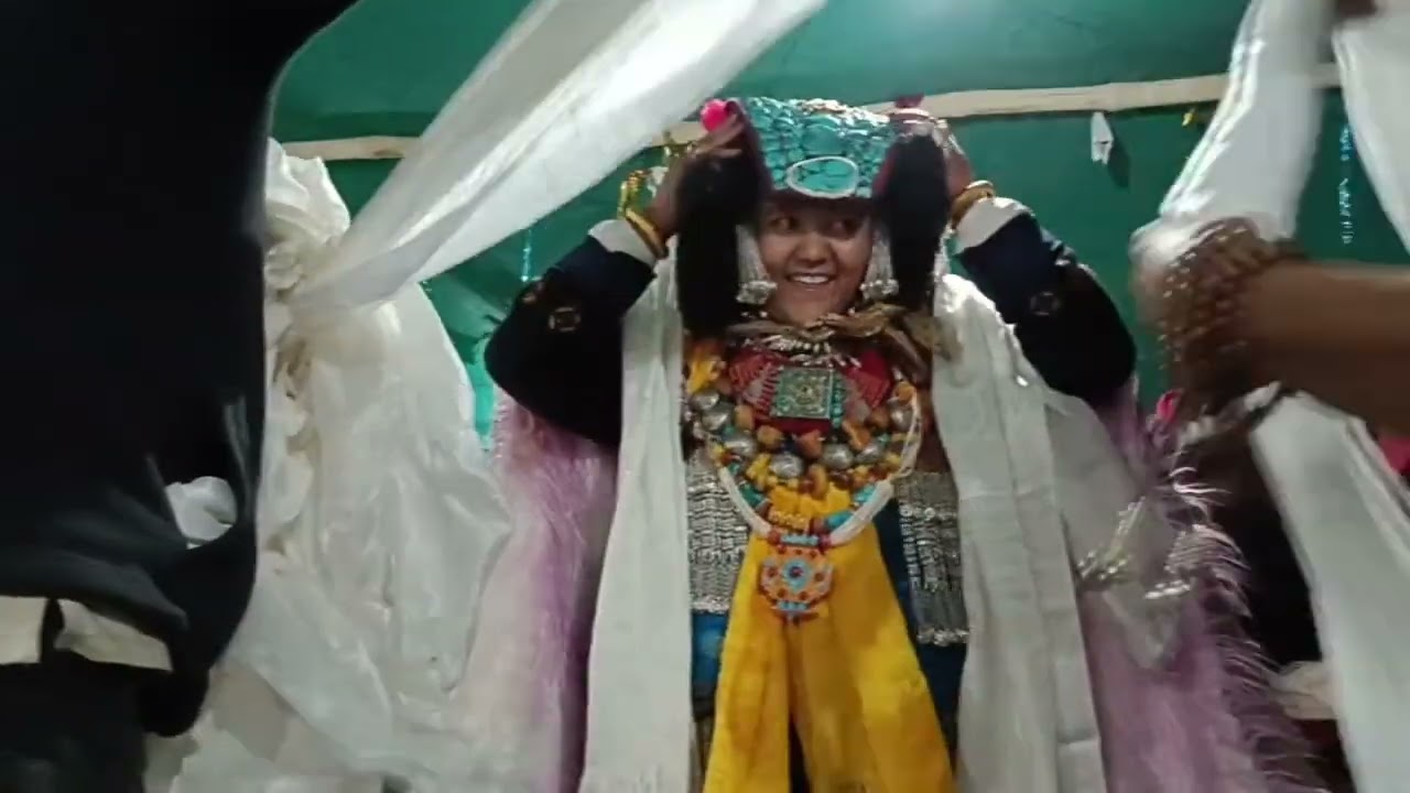 Folk Dance:Bride Dancing in traditional dress (konchay,parak,Bok,jatho)on local Damal Surna16/8/2025