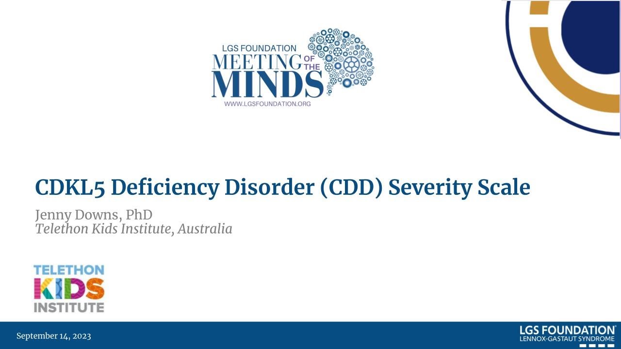 CDKL5 Deficiency Disorder (CDD) Severity Scale