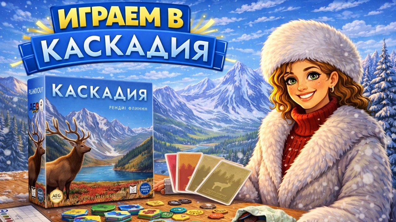 Играем в «Каскадия» | Летсплей настольной игры (Cascadia)