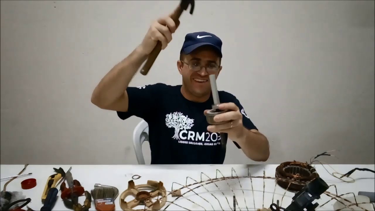 Troca de rolamentos e capacitor Ventilador de parede
