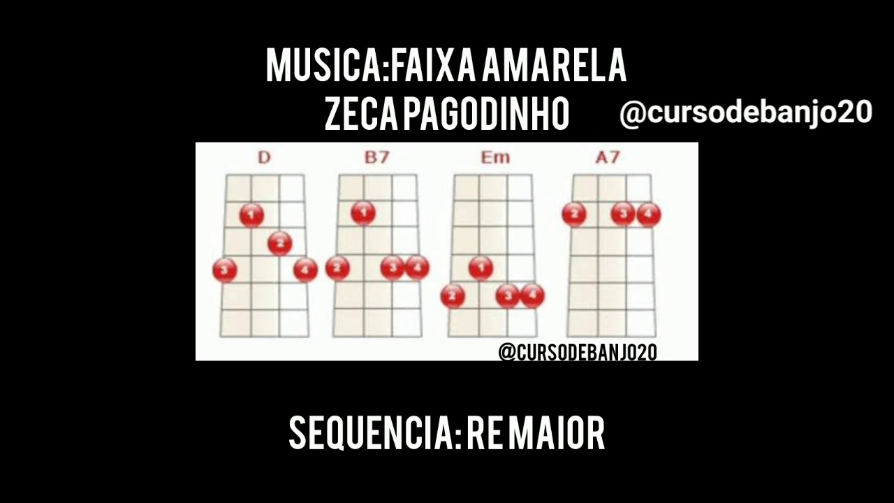 Cifra Simplificada-Zeca Pagodinho Faixa Amarela-Ré Maior