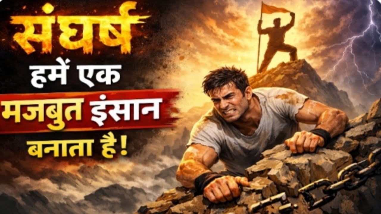 🌺संघर्ष ही हमें एक मजबूत इंसान बनाता है संघर्ष हमे कठिनाइयों से लड़ना sikhata  है!.. 🙏👍