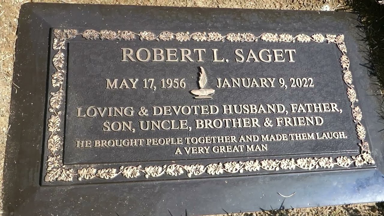 Comedian Bob Saget Grave New Grave Stone Marker Mount Sinai Cemetery Los Angeles California USA 2022