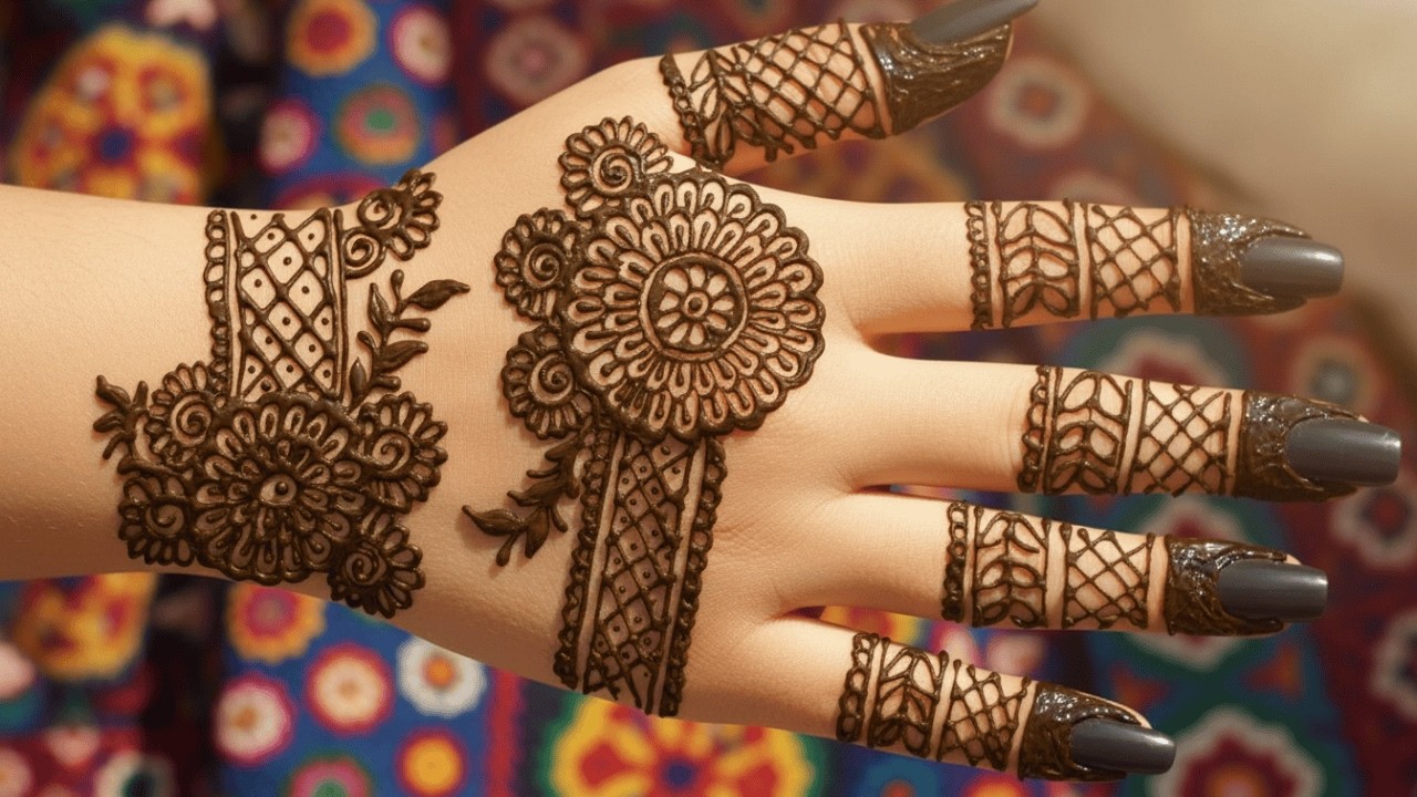 Beautiful Floral Mehndi Design 🌸| Stylish Back Hand Mehndi Design ✨| Floral Wrist & Finger Henna Art