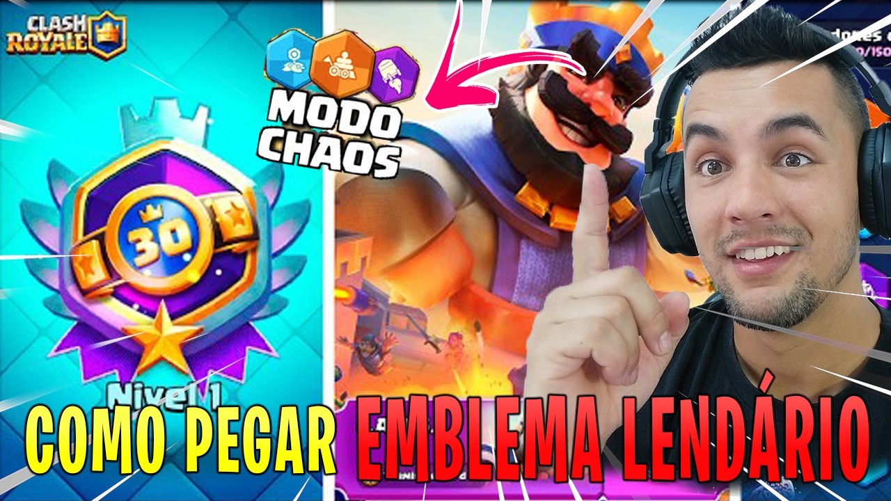 NOVO MODO C.A.O.S no Clash Royale! Deck INSANO para ganhar o Emblema Lend&aacute;rio!