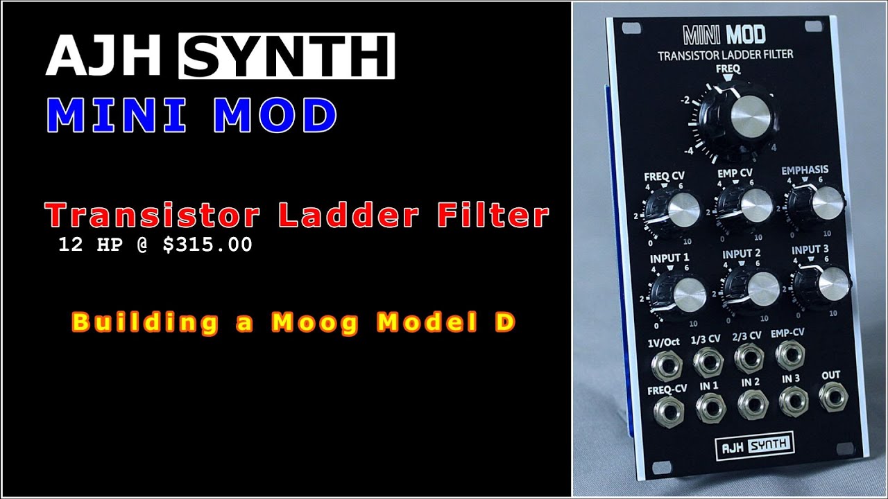 AJHSynth MiniMOD - Chapter 03: Transistor Ladder Filter (VCF)