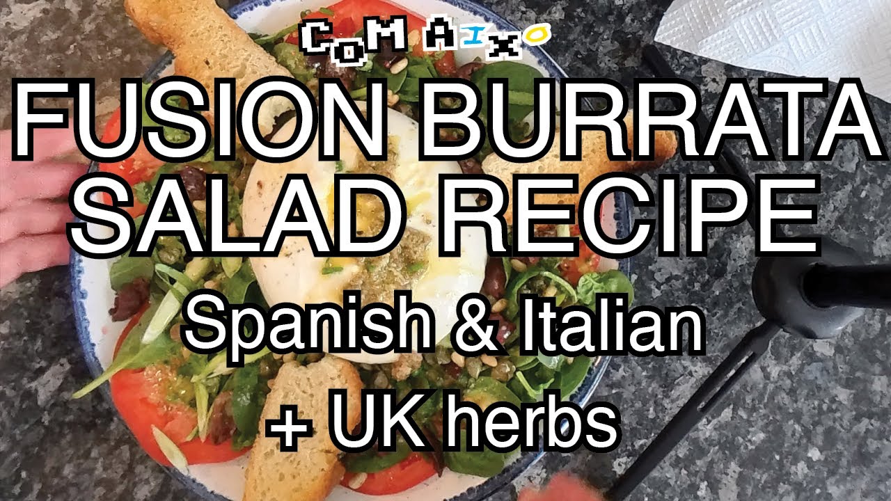 Upscale Italian & Spanish Burrata Vegetarian Salad Recipe + Mustard Salad Dressing Ratios - Norfolk