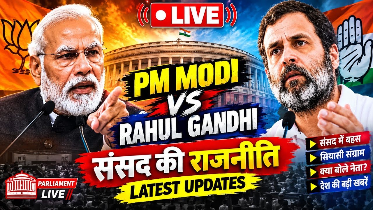🔴 LIVE🇮🇳 PM Modi vs Rahul Gandhi: Parliament Politics LIVE 🔥 | Latest Political Updates