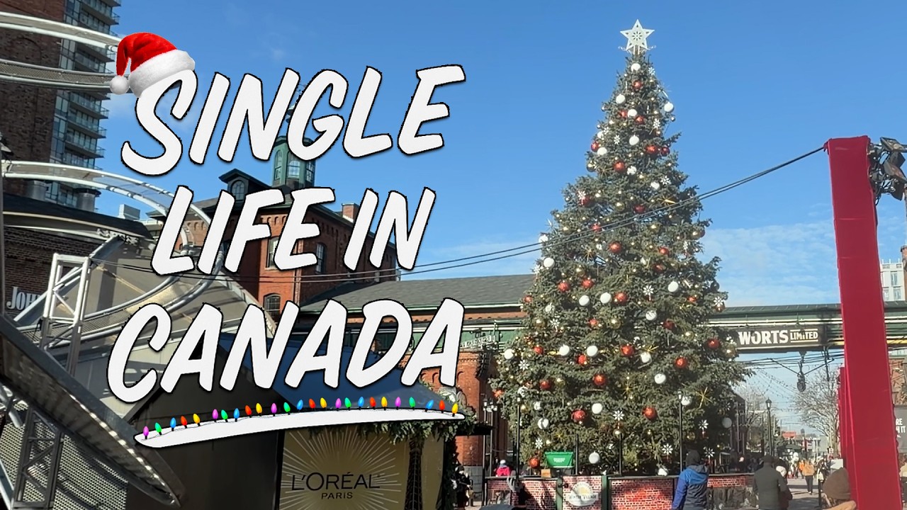 Living Alone in Canada 🇨🇦 | Christmas Market 2025, Cozy Drinks & Homemade Kimbap Chaos