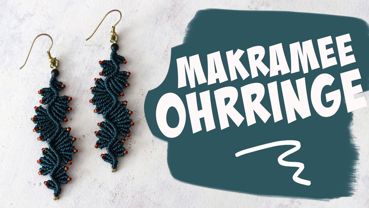 geschwungene Makramee Ohrringe