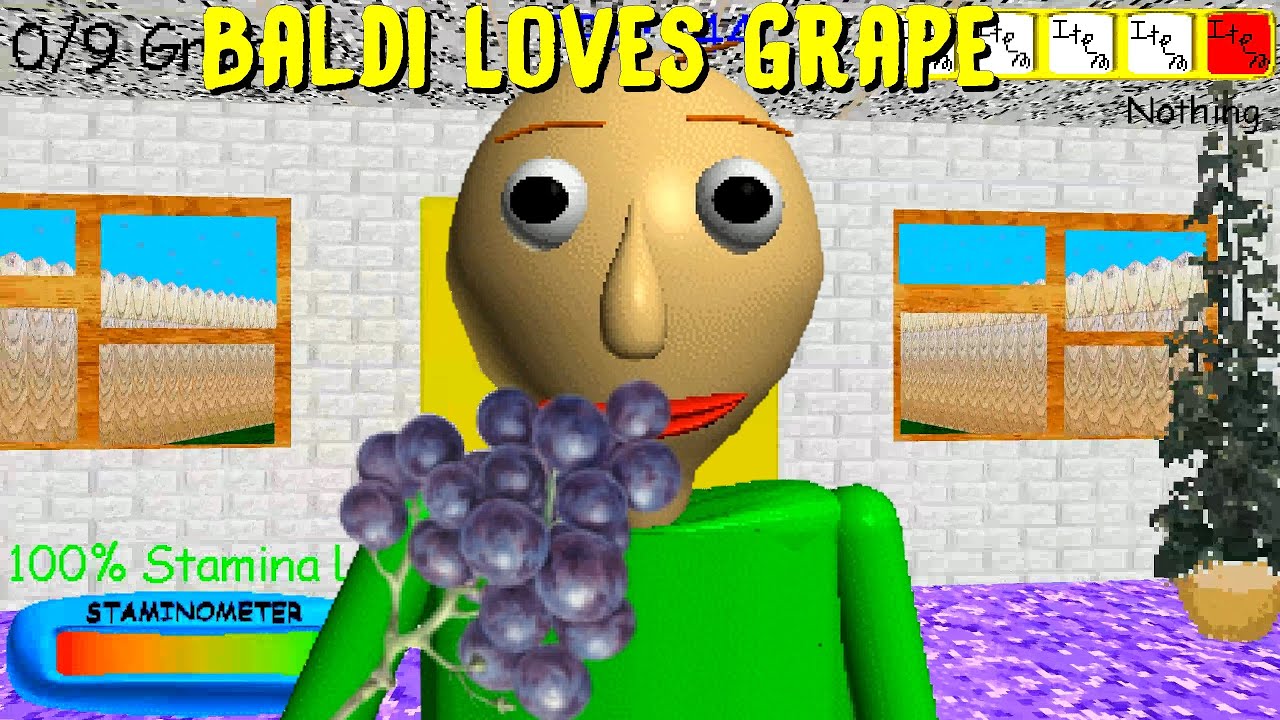 Baldi Loves Grape - Baldi's Basics Mod