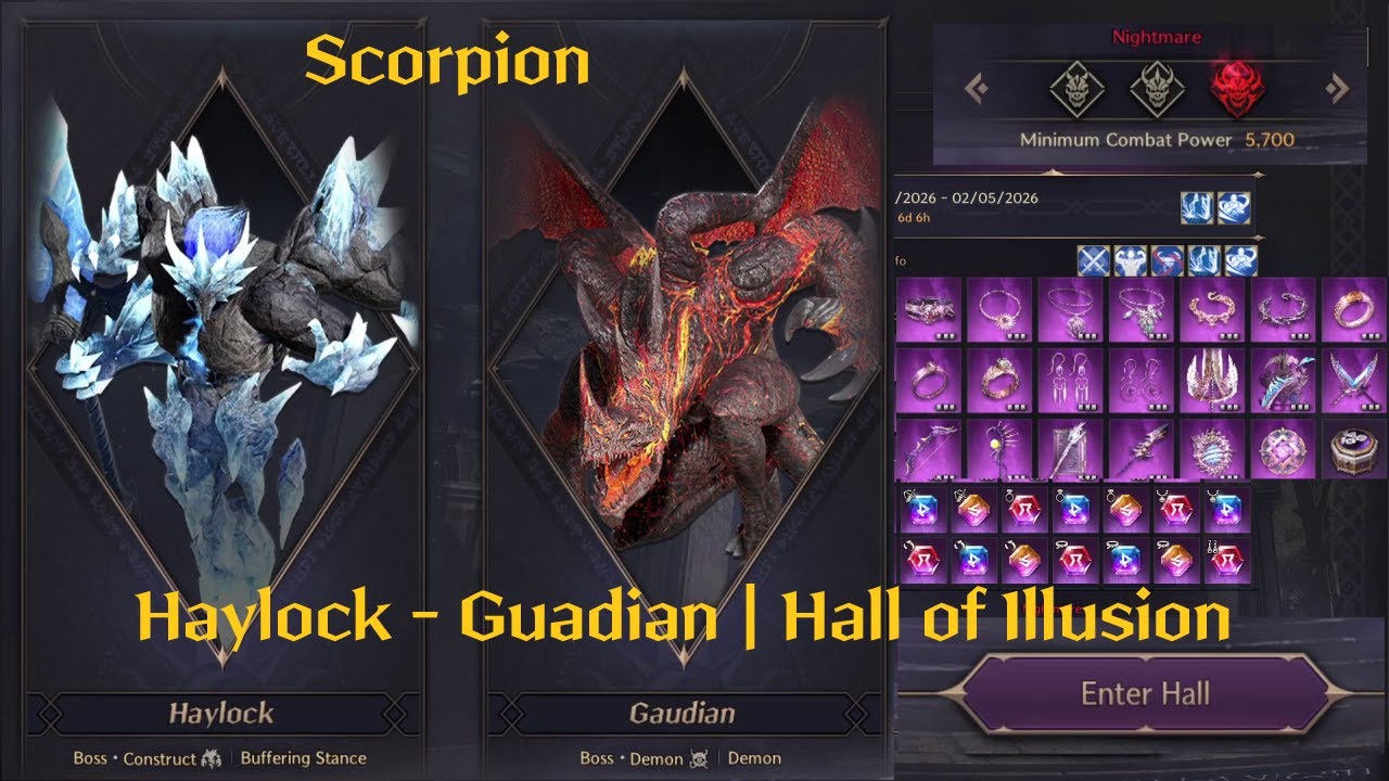 Hall of Illusion Haylock and Guadian as Scorpion | Throne and Liberty