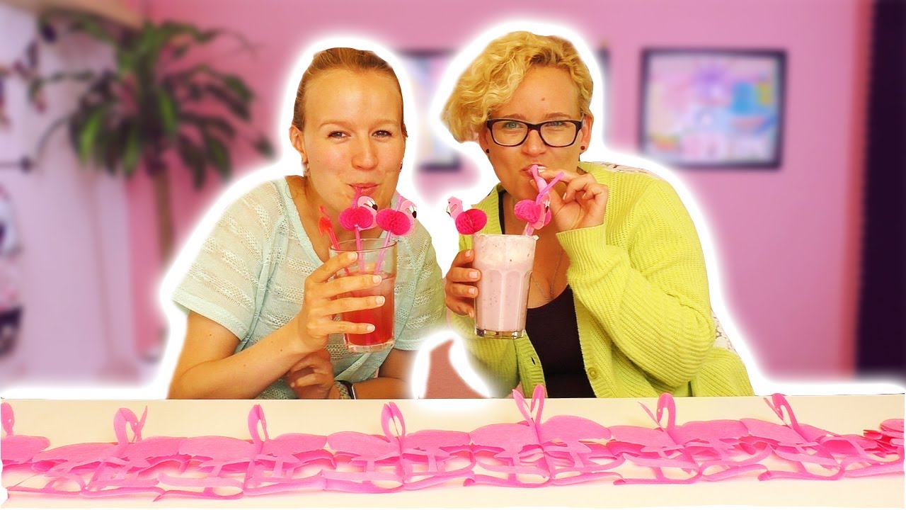 Flamingo Challenge 🍹 Sommer Smoothie & alkoholfreier Cocktail in Pink | DIY Inspiration Challenge