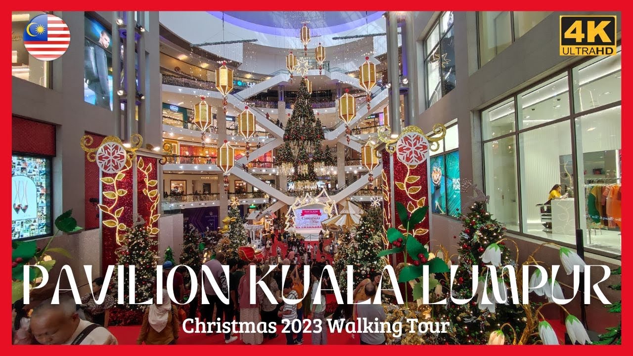 PAVILION KUALA LUMPUR Christmas Decoration 2023 | Walking Tour of Malaysia Most Exclusive Mall [4K]