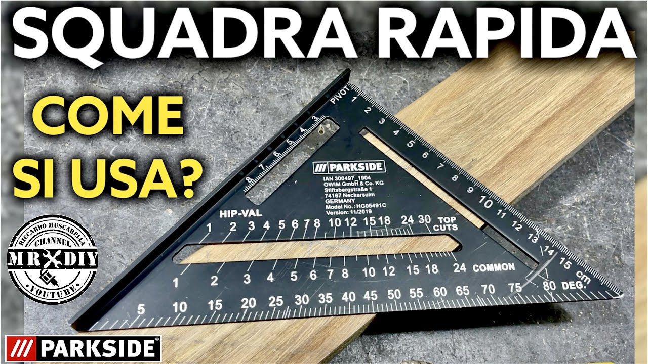 Squadra da carpentiere Parkside Lidl. Come si usa? Squadra rapida - speed square. Falegname