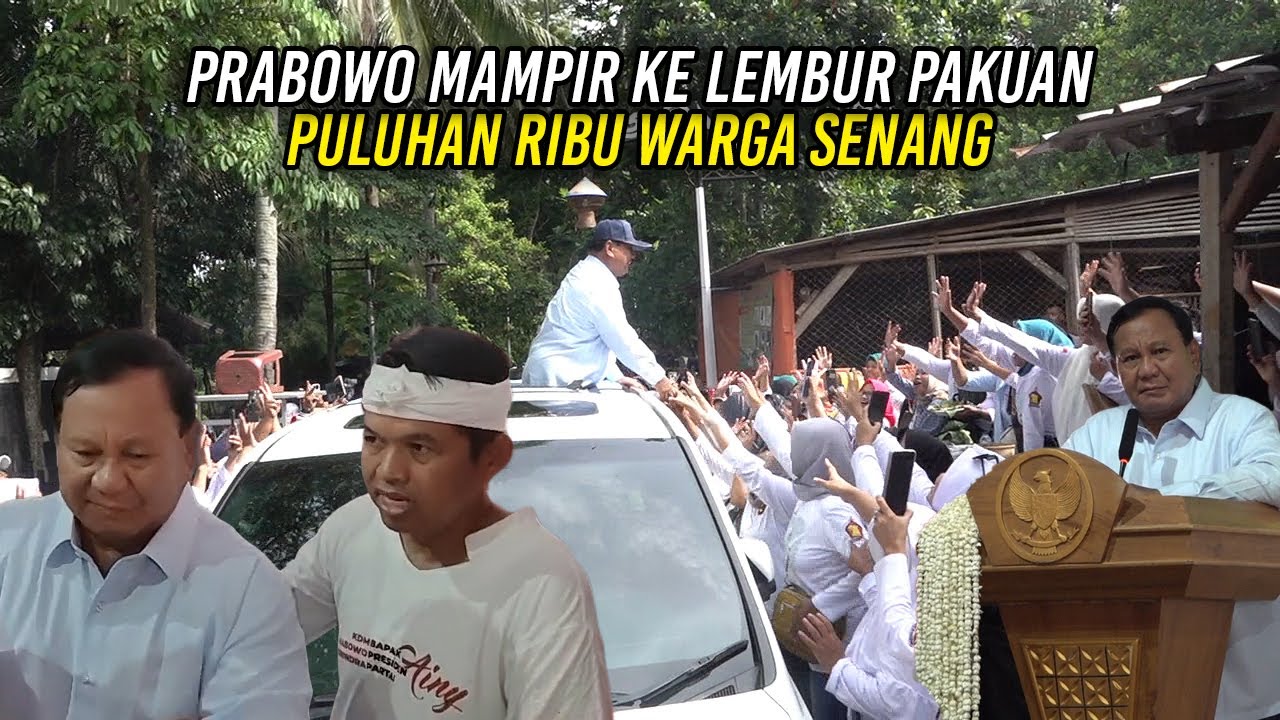 PRABOWO MAMPIR KE LEMBUR PAKUAN | PULUHAN RIBU WARGA SUBANG DAN SUMEDANG SENANG