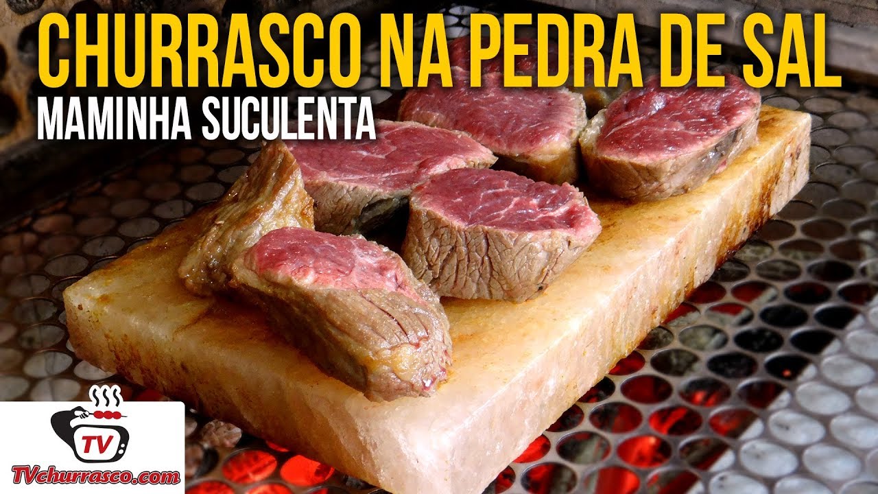 Como Fazer Churrasco na Pedra de Sal - Maminha Suculenta - Tv Churrasco