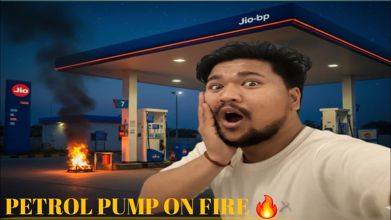 Petrol Pump Pe Aag Lag Gyi😱😱!! #petrol #youtube #vlog #funny ##viral #comedy #travel #car#automobile