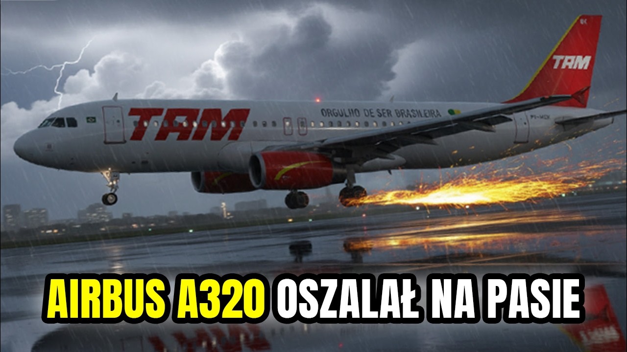 Nie zwalnia! Airbus A320 oszalał przy lądowaniu &ndash; Katastrofa TAM 3054