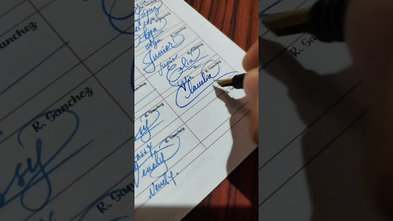 Escribiendo nombre de Claudia #caligrafia #calligraphy #plumafuente #arte #nombres #firmas