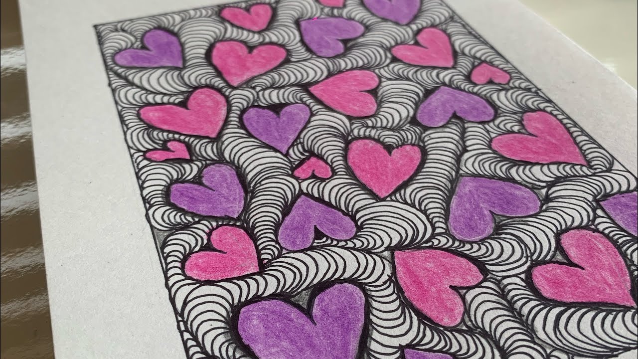 Zentangle art | doodle art | mindful art | pattern drawing #zentangleart #artwork #shorts