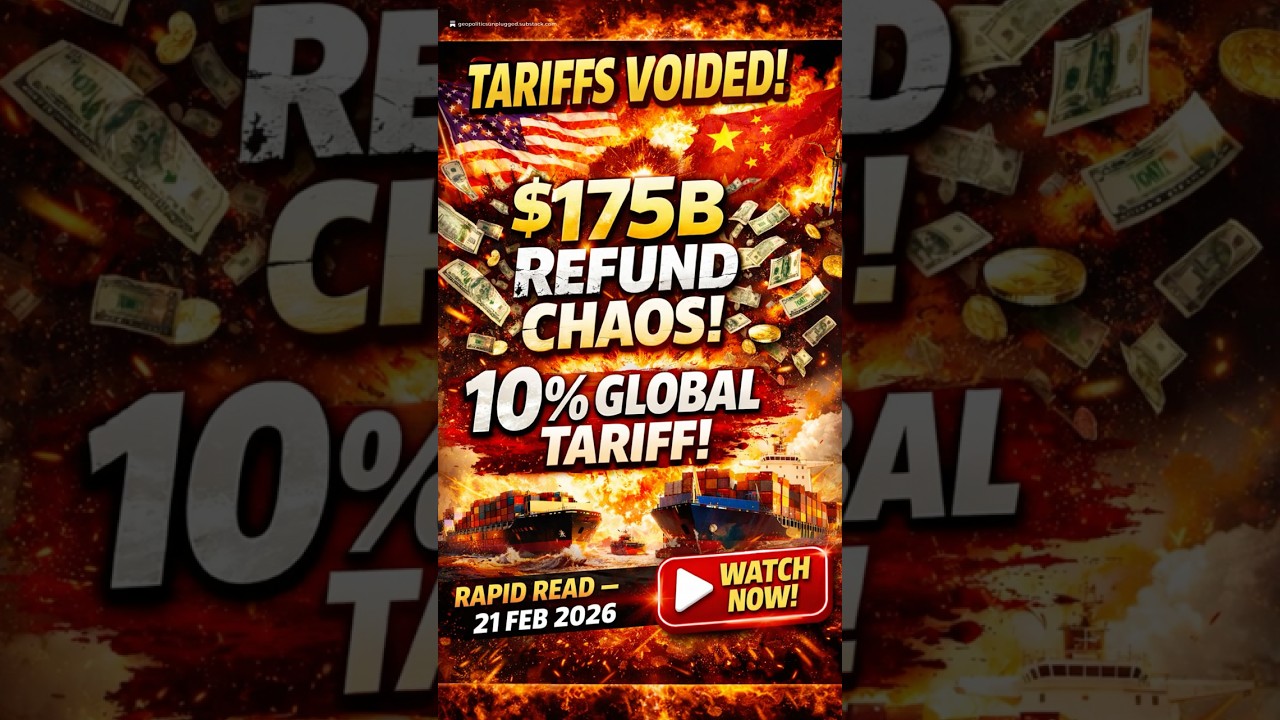 Supreme Court Kills Tariffs &mdash; $175B Refund Shock as Hormuz Risk Builds | Rapid Read 21 Feb 2026