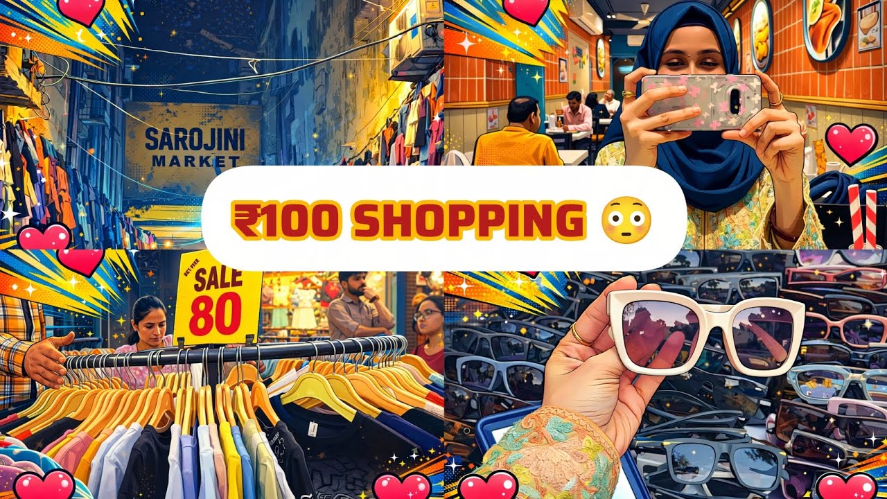 From ₹100 Sunglasses to Trendy Bags 😍 | Sarojini Nagar Street Shopping Vlog #trending #viral 