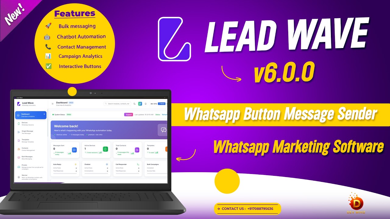 LeadWave v6.0.0 | Best WhatsApp Bulk Message Sender Software 2026 | QR Issue Fixed