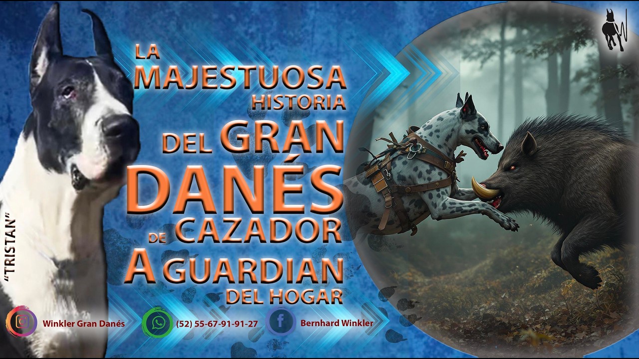 La MAJESTUOSA historia del gran danés. Del cazador de jabalíes al guardián del hogar...