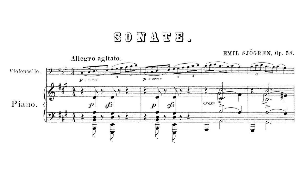 Emil Sjögren – Cello Sonata
