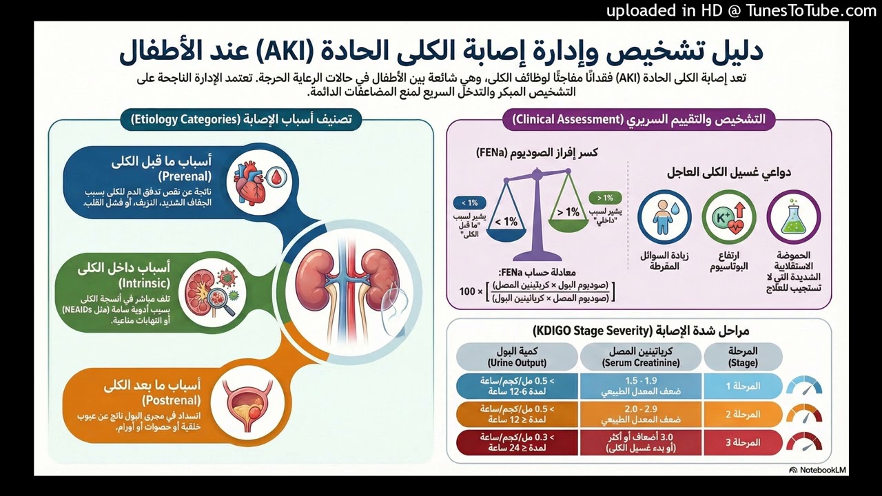 تشخيص وعلاج الفشل الكلوي الحاد عند الأطفال