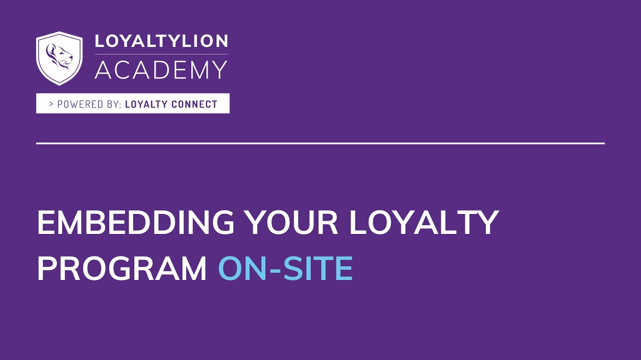 Embedding your loyalty program on-site