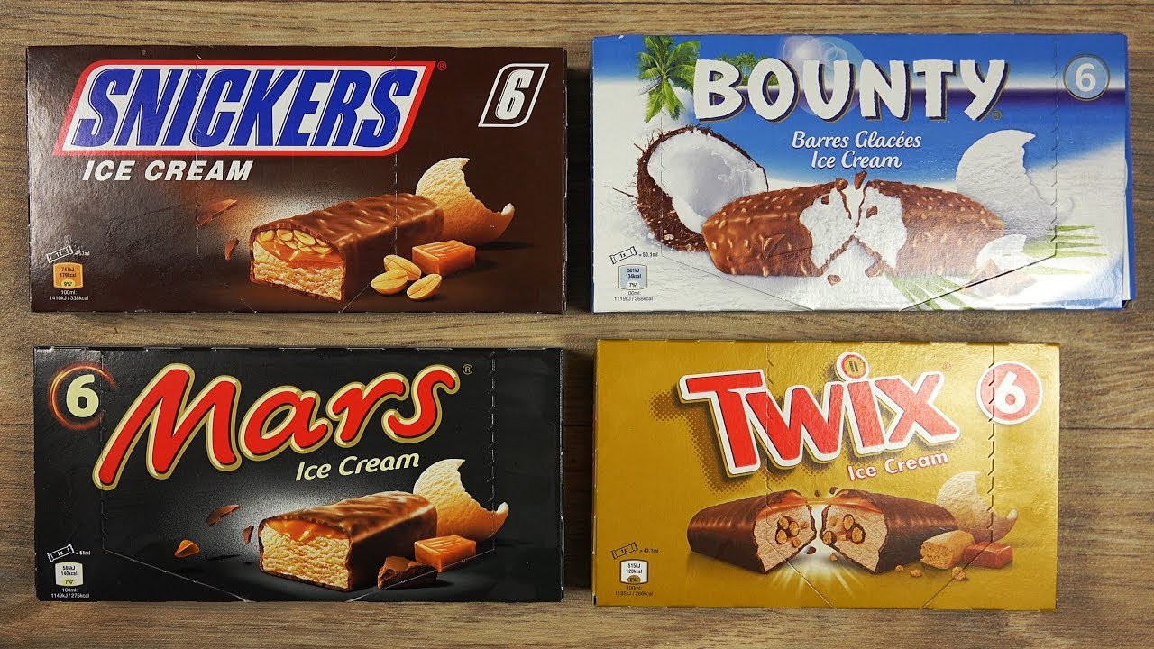 Ice Cream ✪ Snickers ✪ Bounty ✪ Twix ✪ Mars