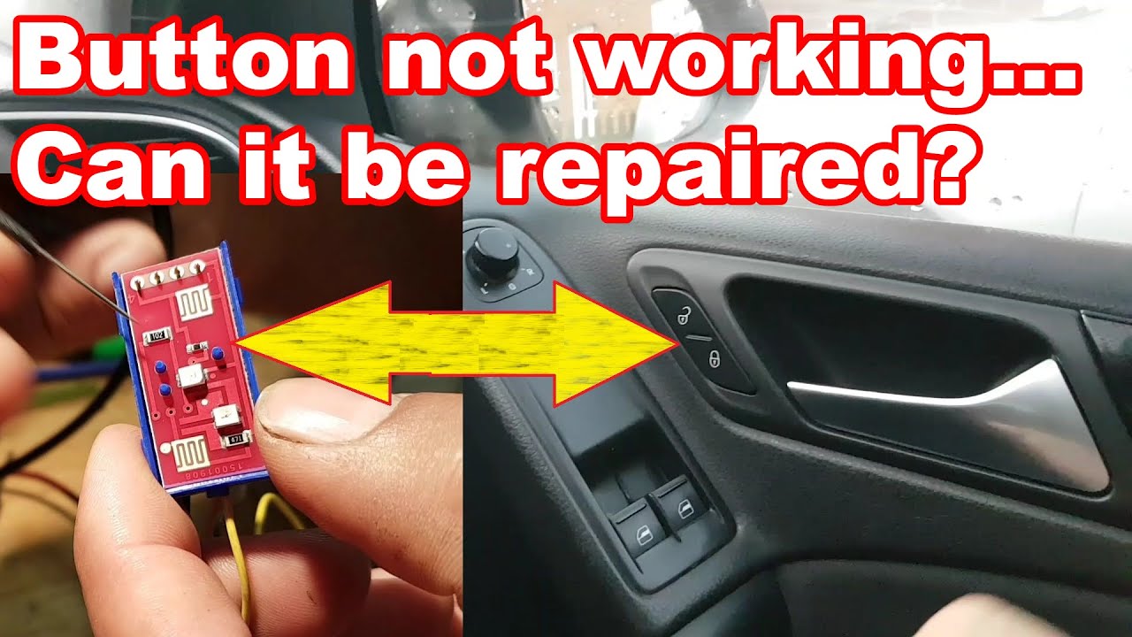 VW Golf interior locking/unlocking button not working. Fault finding and repair.
