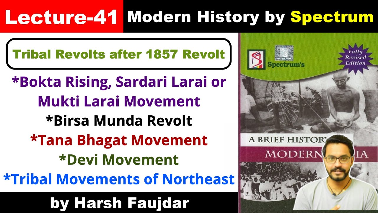 H41- Birsa Munda Revolt, Bokta Rising, Devi & Tana Bhagat Movement | Spectrum Modern History UPSC