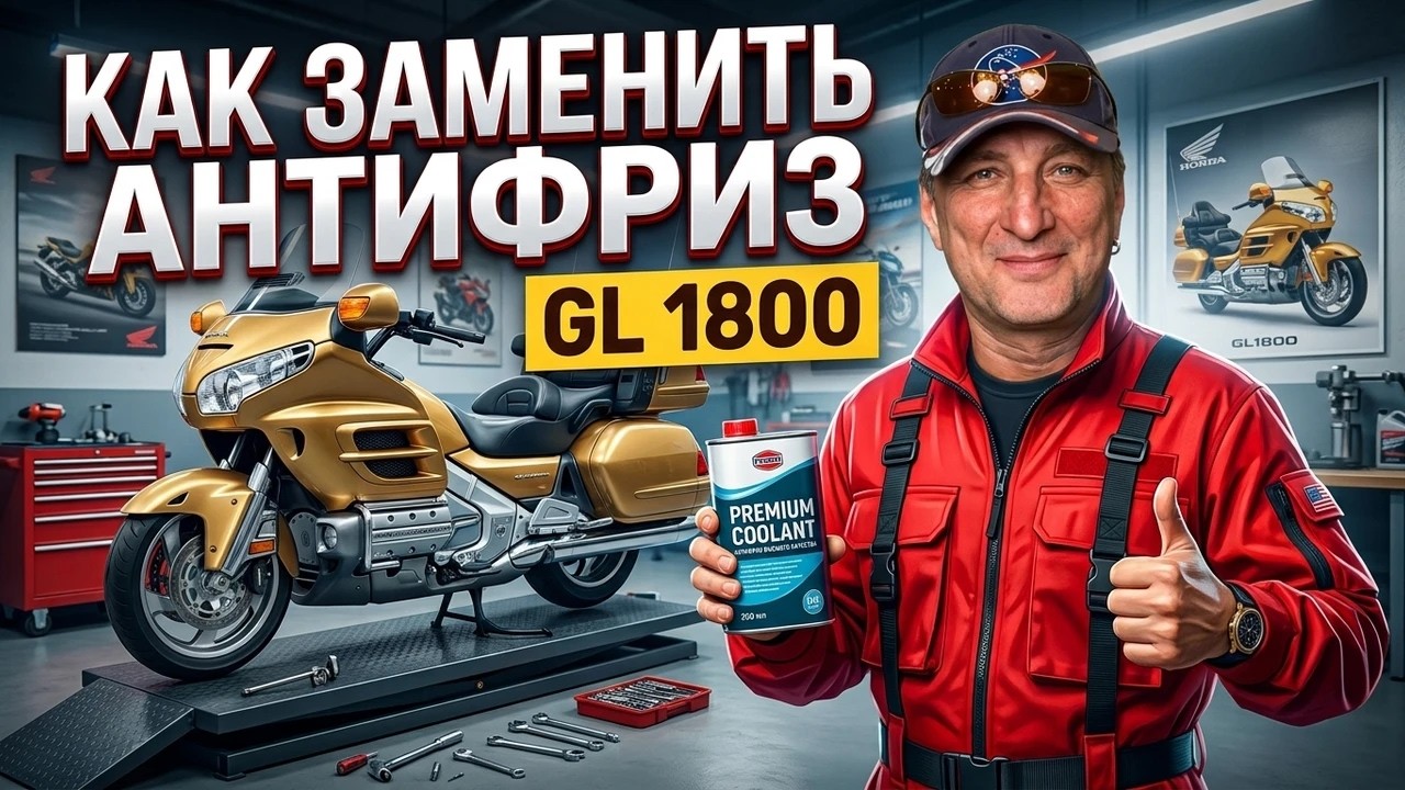 КАК заменить АНТИФРИЗ  honda goldwing 1800