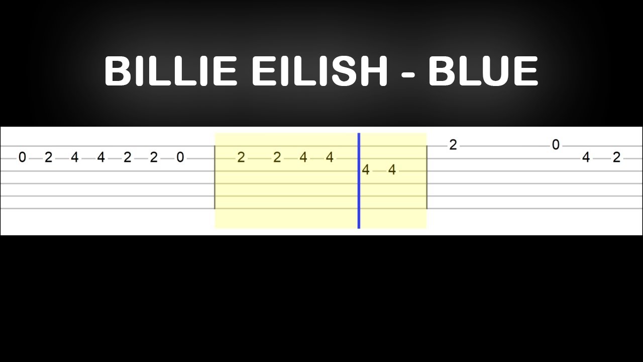 Billie Eilish - BLUE (Easy Beginner Guitar Tabs Tutorial)