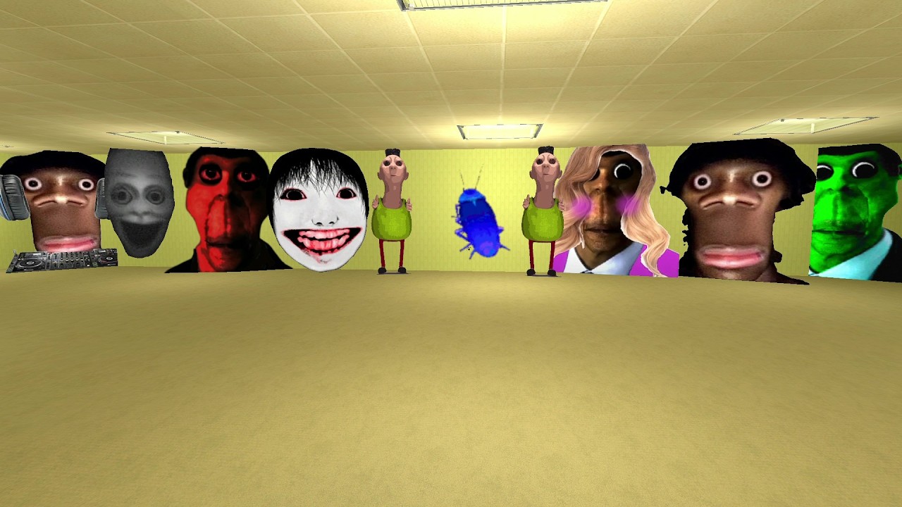 unlimited nextbots in backrooms garrys mod snpc #snpc