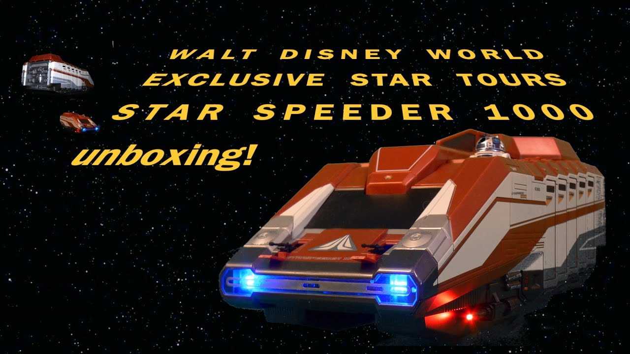 Star Wars Star Tours Starspeeder 1000 vehicle playset Walt Disney World unboxing