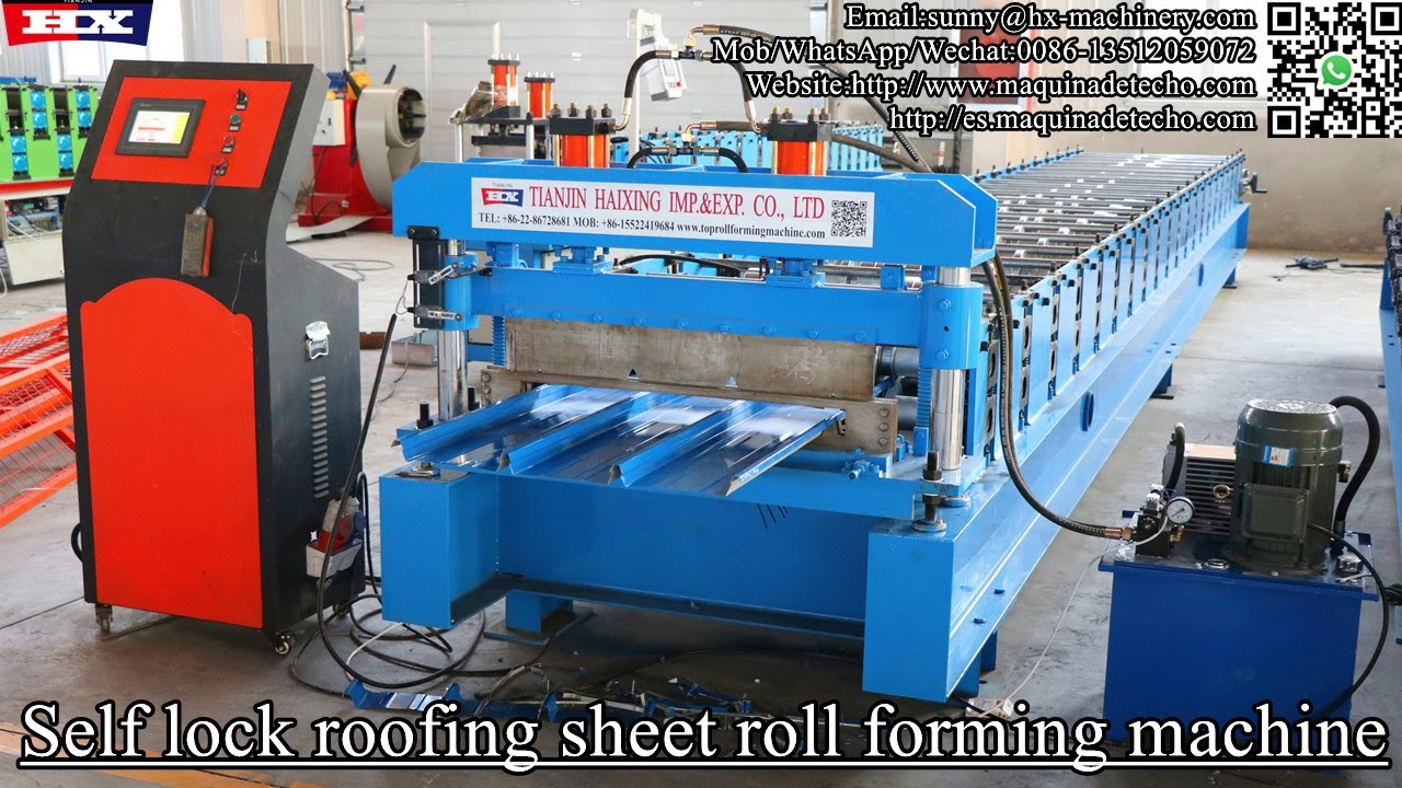 Self lock roofing sheet roll forming machine