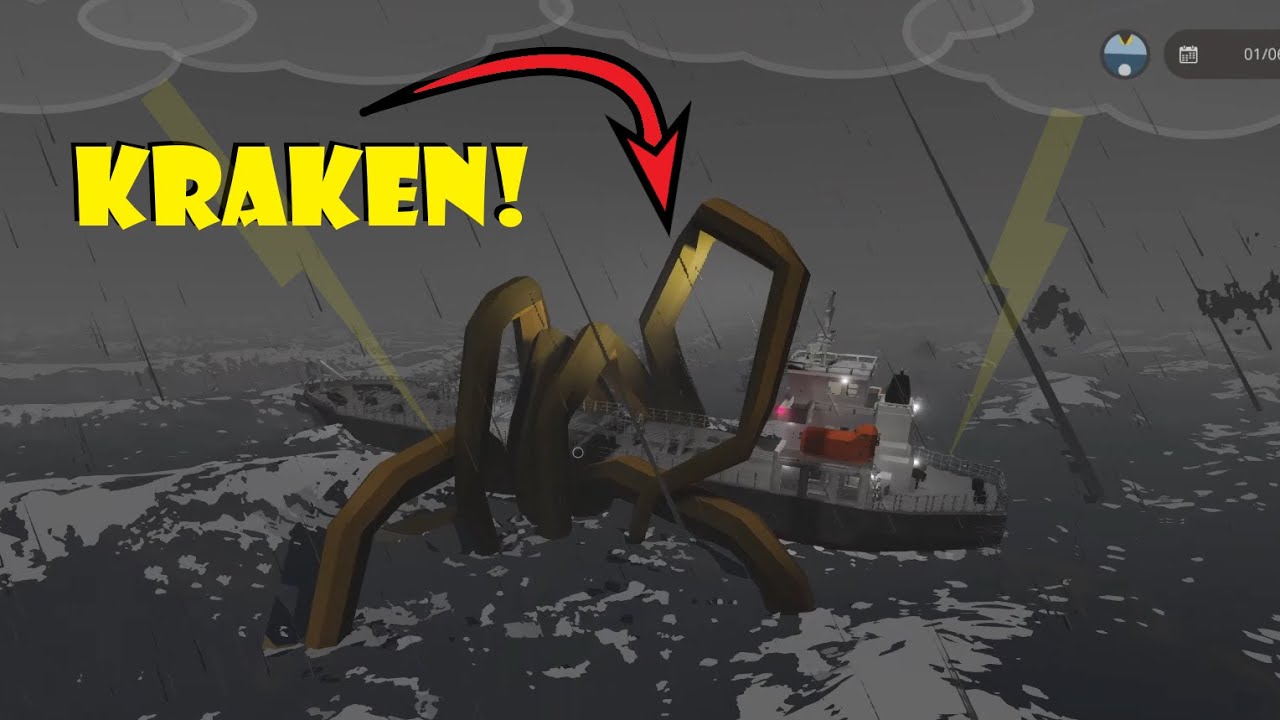A Kraken HUNTED down my ship and SANK IT! (Stormworks)